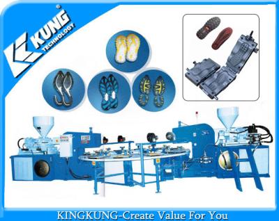 중국 Sole Rotary Two Color PVC Injection Molding Machine / PVC Shoe Making Machine / Shoes Making Machine KK-512-524 판매용