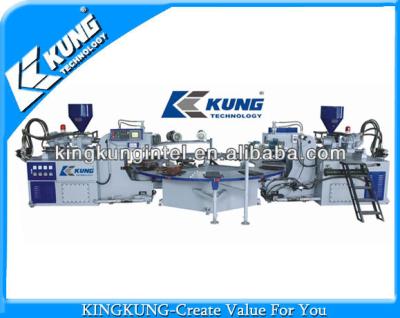 Κίνα Two Color Rotary Small Scale Automatic PVC\TPR Shoes Sole Injection Machine προς πώληση