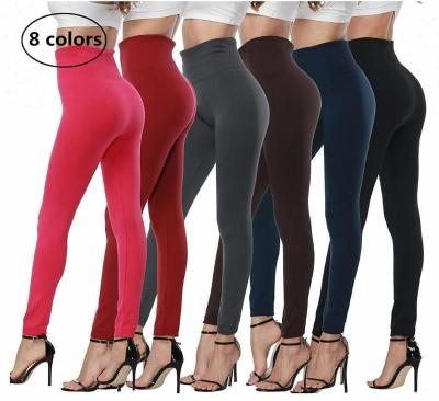 China 92% Polyester 8% Spandex Breathable Base Size One High Waist Fits All 2020 Women Bulk Cheap Wholesale White Seamless Leggings For Ladies for sale