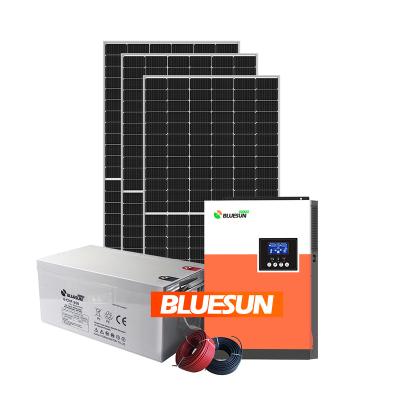 China Bluesun Home Off Grid System 3.5kw 5.5kw Home Solar Power System Solar Powered Single Phase for sale