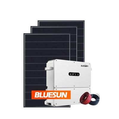 China Bluesun home 400v three phase 50kw on grid solar pv system for home power use for sale