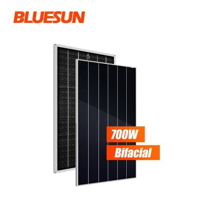 China 25 A Type Bluesun 700w 700w Solar Panels 680w 690w 700w N Felt Mono Solar Panel 700w Monocrystalline Solar Panel for sale