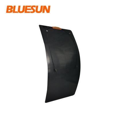 China Bluesun 160watt solar panel 60w 110w 160w semi flexible solar panel 166mmx166mm flexible for sale