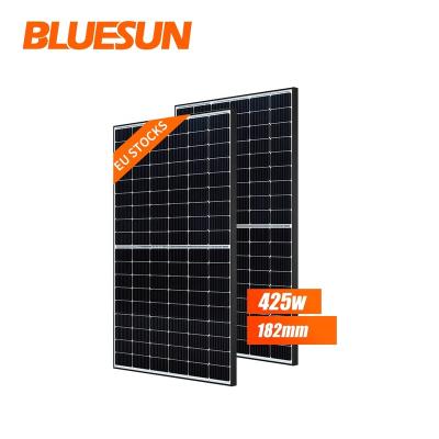 China Europe Warehouse PV Module 425w Black Frame Solar Panel For Residential Rooftop 182mmx182mm for sale