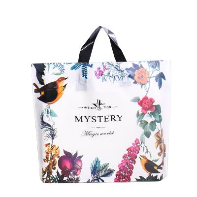 China Wholesale Disposable Eco Friendly Custom Printed Logo Retail Boutique Clothing Packaging Bag Gift Luxury Foldable Shopping Bag With Handle for sale