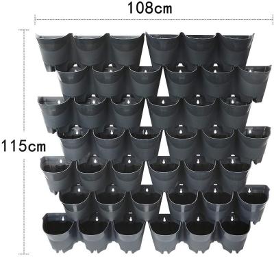 China CLASSIC 12 pcs pack vertical wall planter mount pots with drip irrigation flower pots wholesale for sale