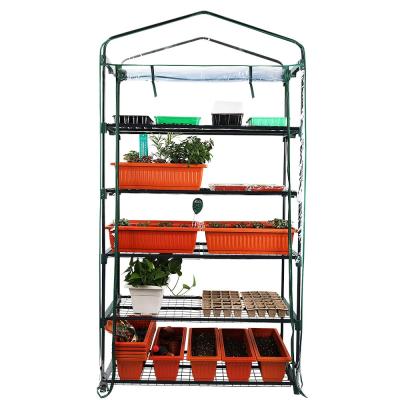 China Manufacturer Indoor Outdoor Easily Assembled Wide PVC 5 Tier Small Mini Garden Greenhouse For Sale for sale