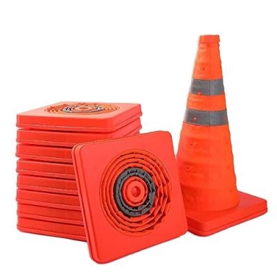 China 10 Pack 24.5x24.5x45cm Universal Telescopic Car Parking Road Safety Traffic Cones for sale