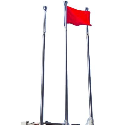 China Health care institute stainless steel SS316 iron halyard internal flag pole outdoor commercial flagpole for sale