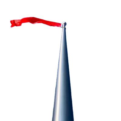 China Health Care Institutes Customized Aluminum Stainless Steel Flag Pole / Hairlined Stainless Steel Roof Outdoor 30ft Flag Pole Price 10ft 20ft for sale