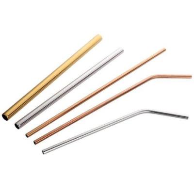 China Factory Wholesale Reusable Metal Stainless Steel Straws 241mm/266.7mm Viable for sale