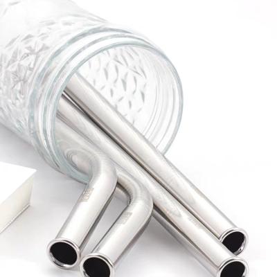 China Sustainable hot sale eco reusable craze customized stainless steel metal drinking straw set for sale