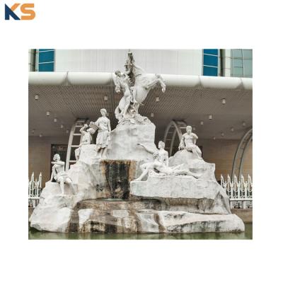 China Reasonable Concrete Outdoor Decoration Large Costs GRC FRP Stone Statue Animal Statue Sculpture for sale