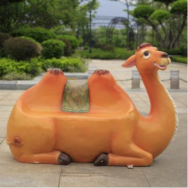 China Reasonable Costs Outdoor Garden Decoration Fiberglass Reinforced Plastic Resin FRP Cardboard Animal Seat for sale