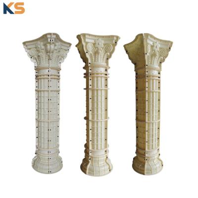 China Mordern GRC Factory Sale ABS Plastic Roman Concrete Cement Pillars Column Mold for sale