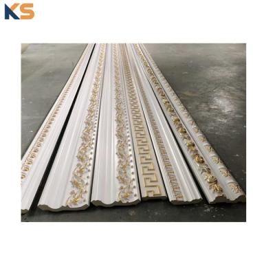 China Reasonable Costs Luxury Color Polyurethane Carved Silver Crown Gold Painted Molding for sale