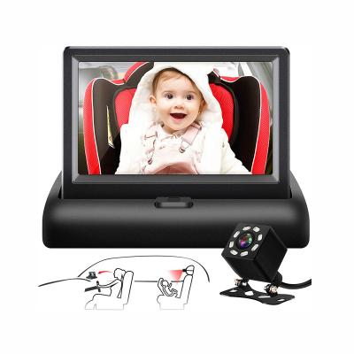 China NIGHT VISION Infant Infrared Night Vision Baby Monitor 360 Adjustable Baby Mirror Car Rear View Mirror Camera for sale