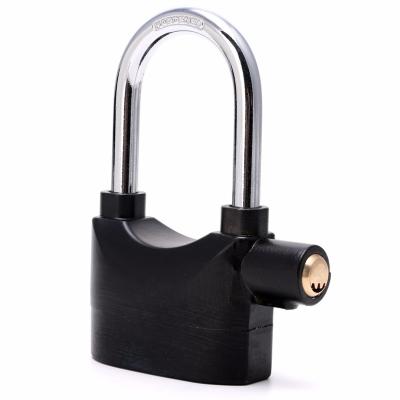 China 110dB Waterproof Black Security Alarm Padlock Motorcycle Alarm Padlock 12.5x 9.5 x 3.6cm for sale