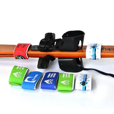 China Ski carrier High Quality Alpine Custom Ski Band Hook Loop Ski Strap for Snow board Binding for sale