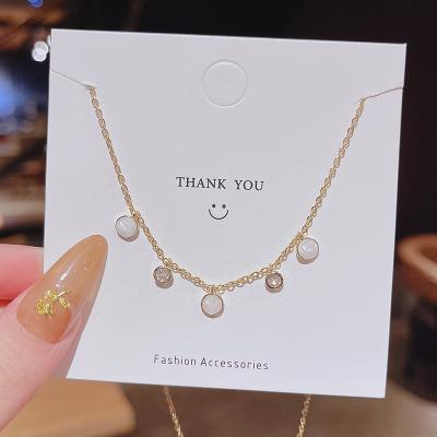 China New Xian Sen Super Geometric Series Titanium Steel Chain Hyperbola Korean Version Necklace For Woman for sale