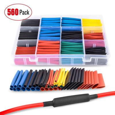 China Hampool Factory Supply 560PCS LOW VOLTAGE Insulated Electrical Wire Heat Shrink Single Wall Tube for sale