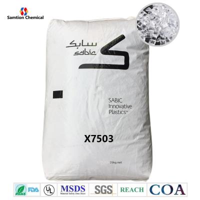 China Reciclados de poliéster claro de aleación de silixano policarbonato pellets de resina Xylex X7503 en venta