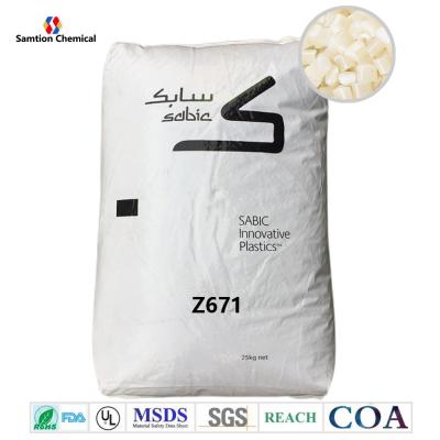 China Pellets de resina de plástico industrial sabics Cycolac ABS Z671 para moldeo por inyección en venta