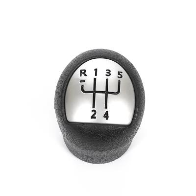 China FENGCHEN Leather And Plastic Gear Shift Knob Silver For 2006 2007 2008 Renault Clio Kangoo for sale