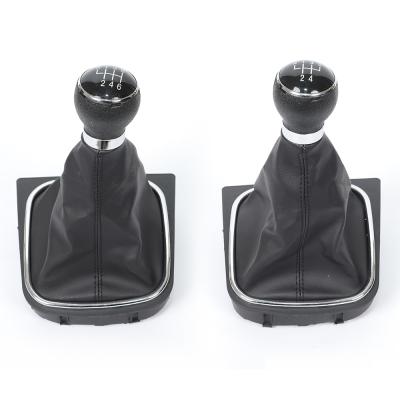 China Leather+plastic 5/6 Speed ​​Car Gear Stick Shift Level Knob For VW Golf 5 Golf6 for sale