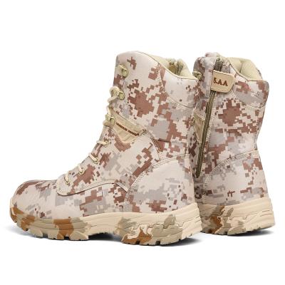 China Transnational Camouflage Camouflage Shoes Mountaineering Boots Mountaineering Amazon Shoes Breathable Outdoor Men's Camouflage Shoes Hunting Boots June for sale