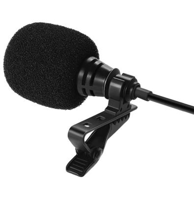 China Professional Conference Microphone Lavalier Lapel Microphone 3.5mm Omnidirectional Condenser Lav Mic For iPhone Android Smartphones for sale