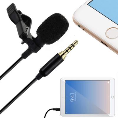 China Portable Lavalier Microphone 2021 New Product Wired Audio Lavalier Microphone For Conference Speech for sale