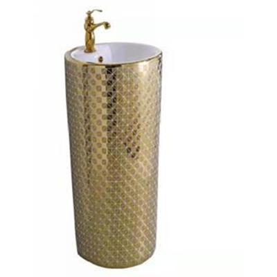 China Modern Material Large Fancy Cylindrical Hand Wash Pedestal Wash Basin Ceramic Stand for sale