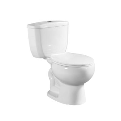 China Modern Shape Part Ceramic Two-Piece Toilet Two-Piece Bathroom Clean Seat Toilet for sale