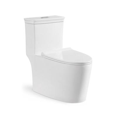 China Ceramic Cheap One Piece Floor Standing Double-Flow WC Toilet Bowl Toilet Bowl For Hotel for sale