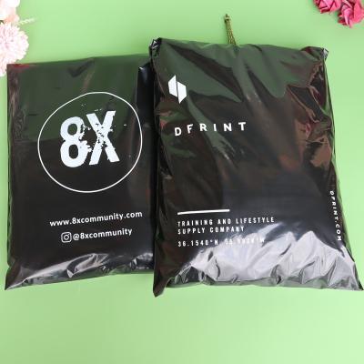 China shoes & Customized Apparel Factory Price Printing Personalized Black Biodegradable Courier Mail Mailing Shipping Bags For Apparel Custom Logo for sale