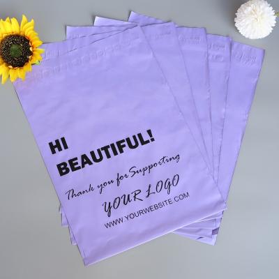 China shoes & Hot Selling Compostable Purple Clothing Mailer Poly Envelopes Mailing Bags With Self Adhesive, Waterproof And Tearproof Mailing Bags for sale