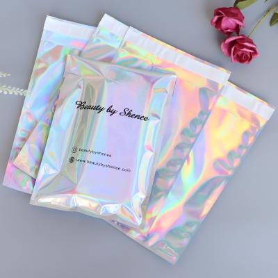 China Recyclable Holographic Heat Seal Hologram Laser Smell Proof Coffee Chocolate Jewelery Custom Phone Case Edible Packaging Self Seal Bag for sale