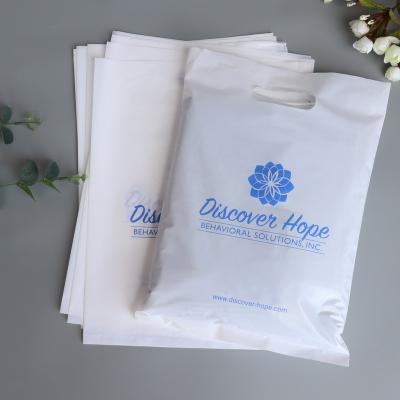 China Custom Packaging Recyclable Single Layer Plastic Bags Handle Hot Sale Printed Biodegradable With Logo Plastic Reusable Shopping Bags for sale