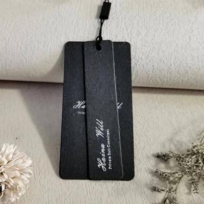 China Other Cheap Custom Design Printing Name Logo Paper Garment Hangtag Labels Clothing Hang Tags With String for sale