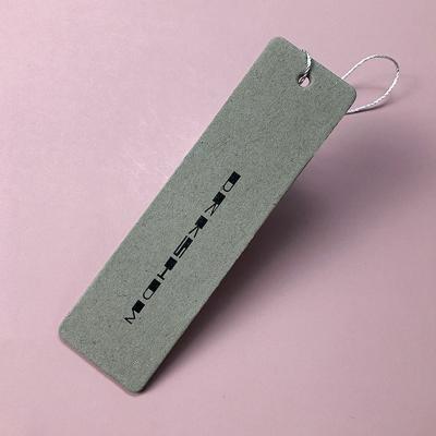 China Other personal quick and high quality custom luxury recyclable hangtag embossed UV hangtag black paper hangtag UV labels for clothing for sale