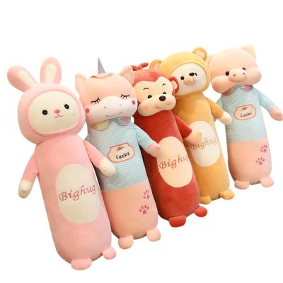 China Plush Stuffing Comfortable Cute Animal Lazy Hugging Band Pillow Plush Doll Sleeping Children's Gifts for sale