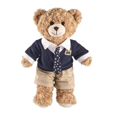 China Custom Soft Plush Toy OEM Soft Teddy Bear Wear Fashion Clothes For Wedding for sale