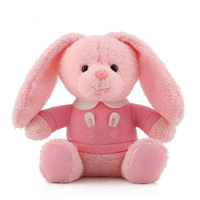 China Funny Stuffed Baby Bunny Plush Sleep Pillow Plush Sleep Pillow Spandex Pink Teeth Pacifier Dress Monkey Rabbit Chew Toy for sale