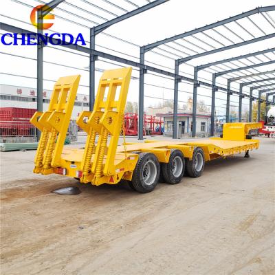 China Lowest Truck Trailer Price 3 Axle 60ton Bed Trailer Sale In Qatar for sale