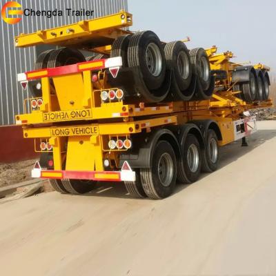 China 2 3 4 axle trailer truck semi flatbed trailer used and new skeleton trailer for sale for sale