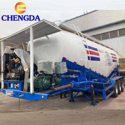 China Used half truck trailer price selling bulk 45 CBM cement tanker semi trailer for sale for sale