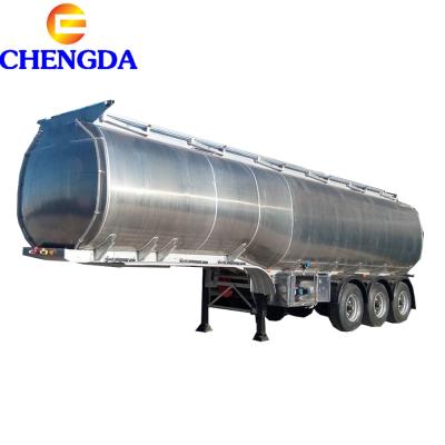 China Truck Trailer Light Tare Weigh 3 Axles 40000 Liters Aluminum Tanker Trailer for sale