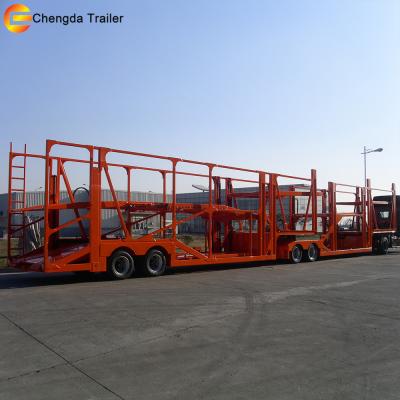 China Truck Trailer Shandong CIMC 2 Axles 3 Axles Car Carrier Enclosed Trailer for sale