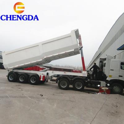 China Hydraulic Cylinder U Shape Dump Truck Trailer 2 Or 3 Axle Semi Trailer HYVA for sale